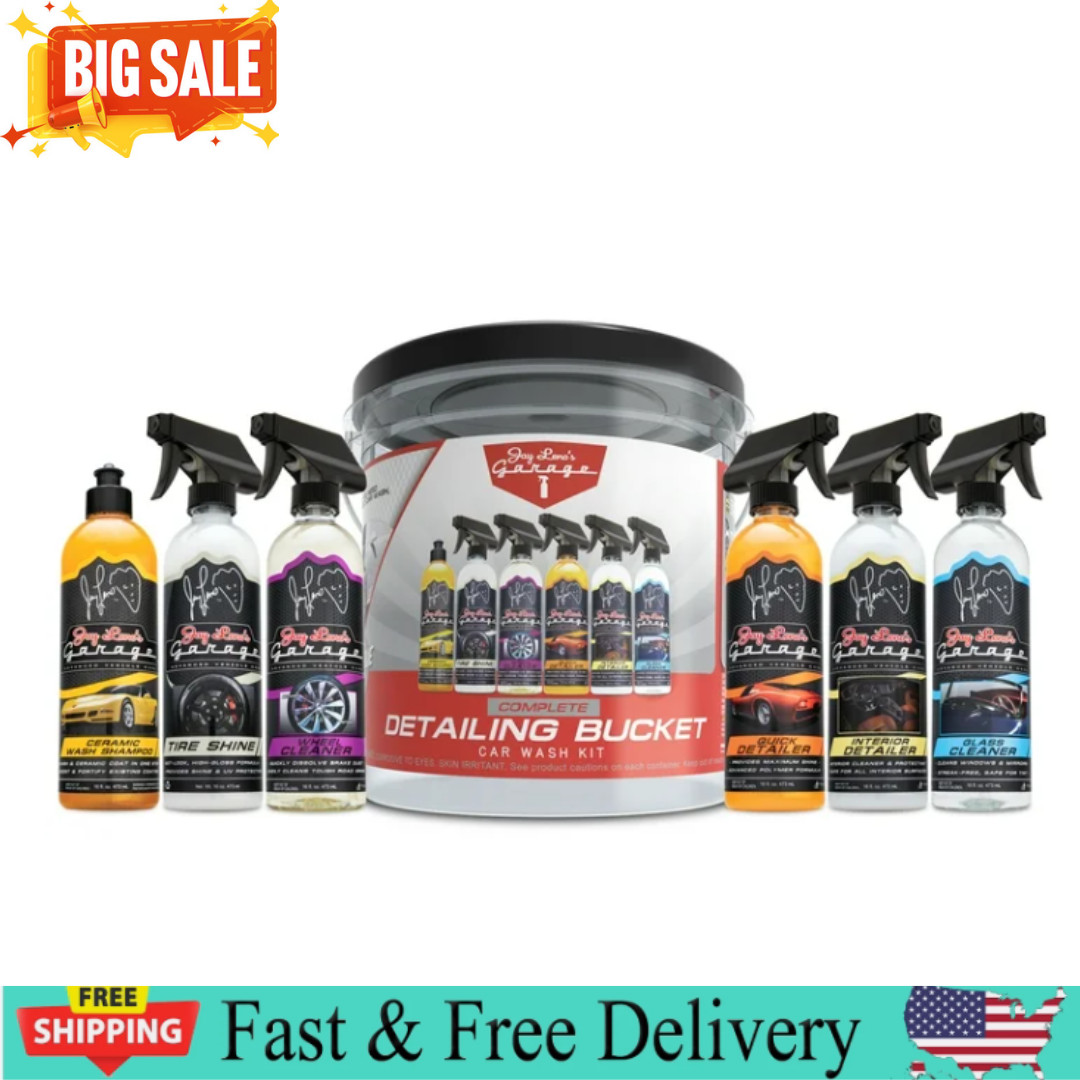 Complete Detailing Bucket Car Wash Kit – 8-Piece All-in-One Car Care Set New