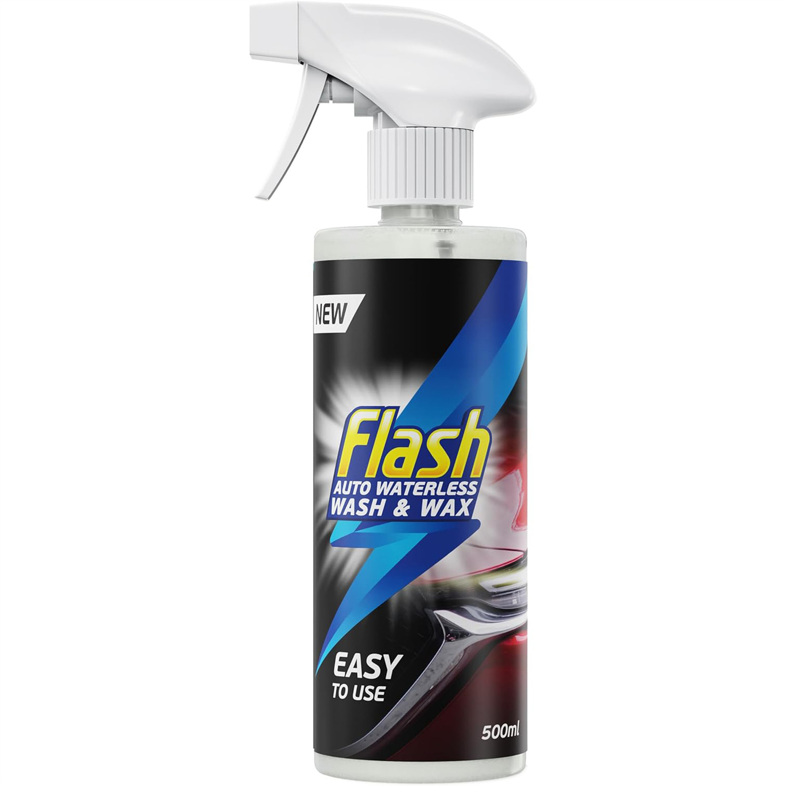 Flash Waterless Wash & Wax Quick & Effective Waterless Car Cleaner Spray 500ml