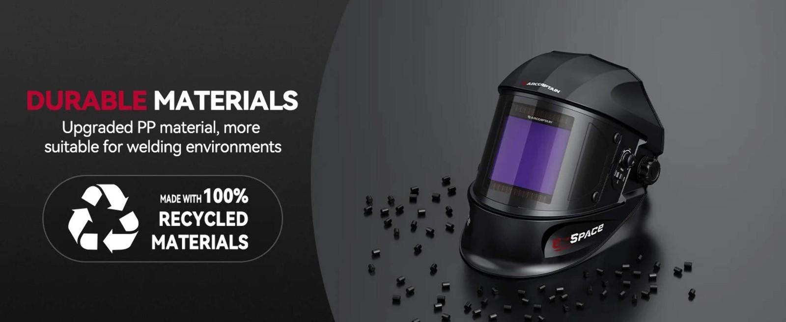 ARCCAPTAIN Auto Darkening Welding Helmet 1/1/1/1 Large Viewing 4 Arc Sensor SUV