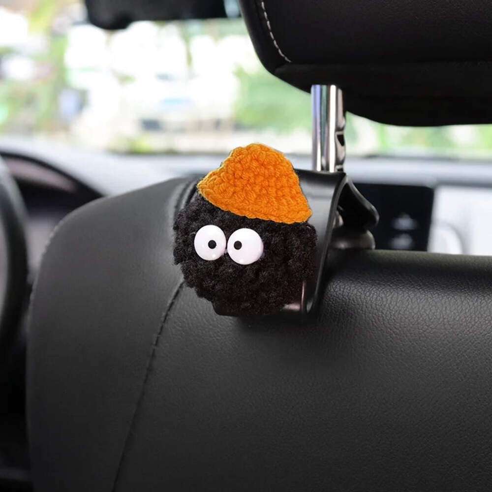 2PCS Cute Cartoon Ball Toy Car Seat Back Hooks Storage Vehicle Headrest Interior