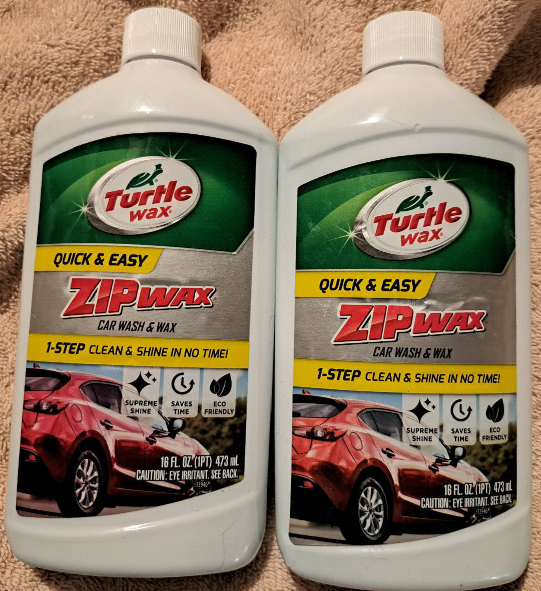 (2-Pk) Turtle Wax Quick and Easy Zip Wax Car Wash 16 oz