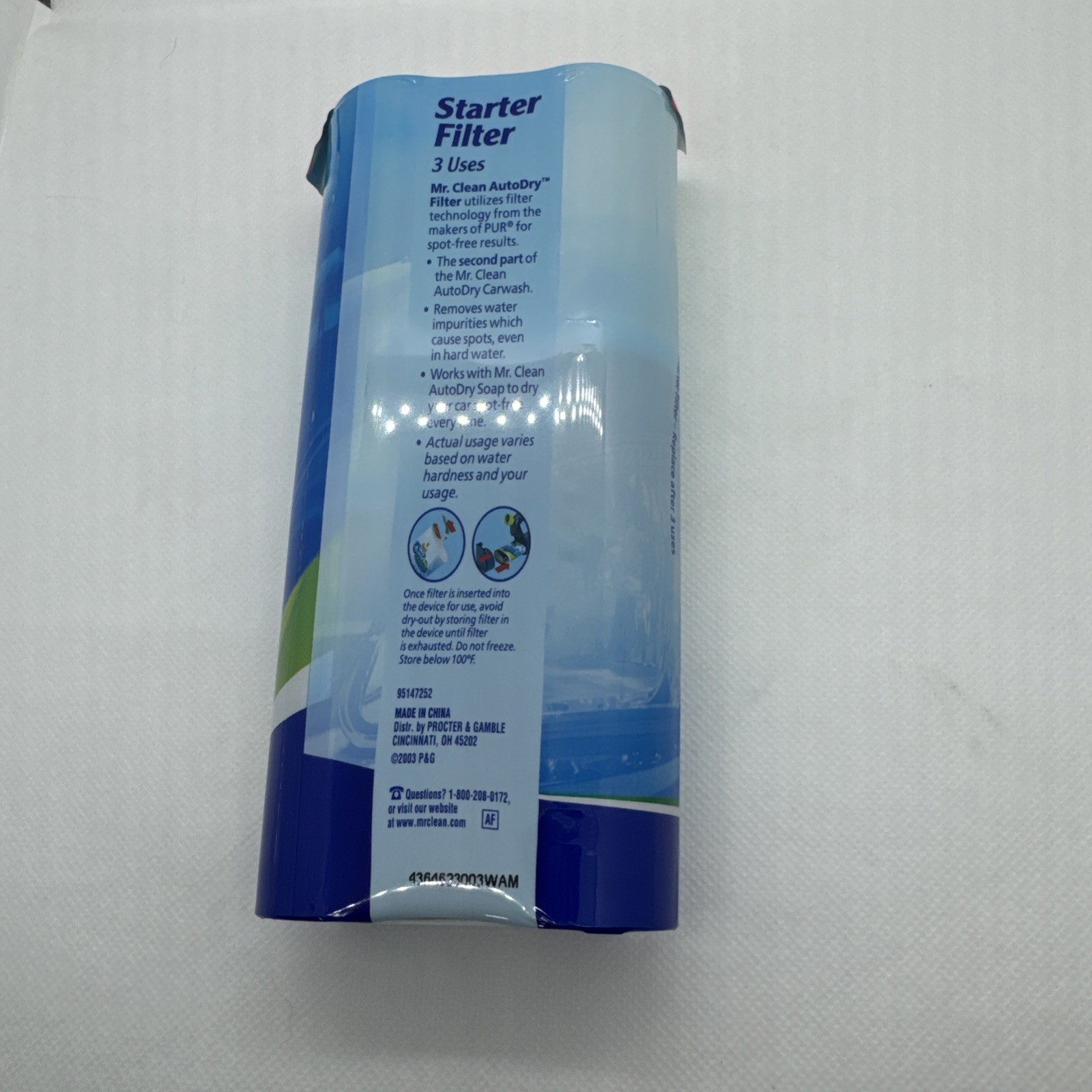 Mr Clean AutoDry Car Wash Starter Filter 3 Uses and Starter Soap 6.7 oz NEW!