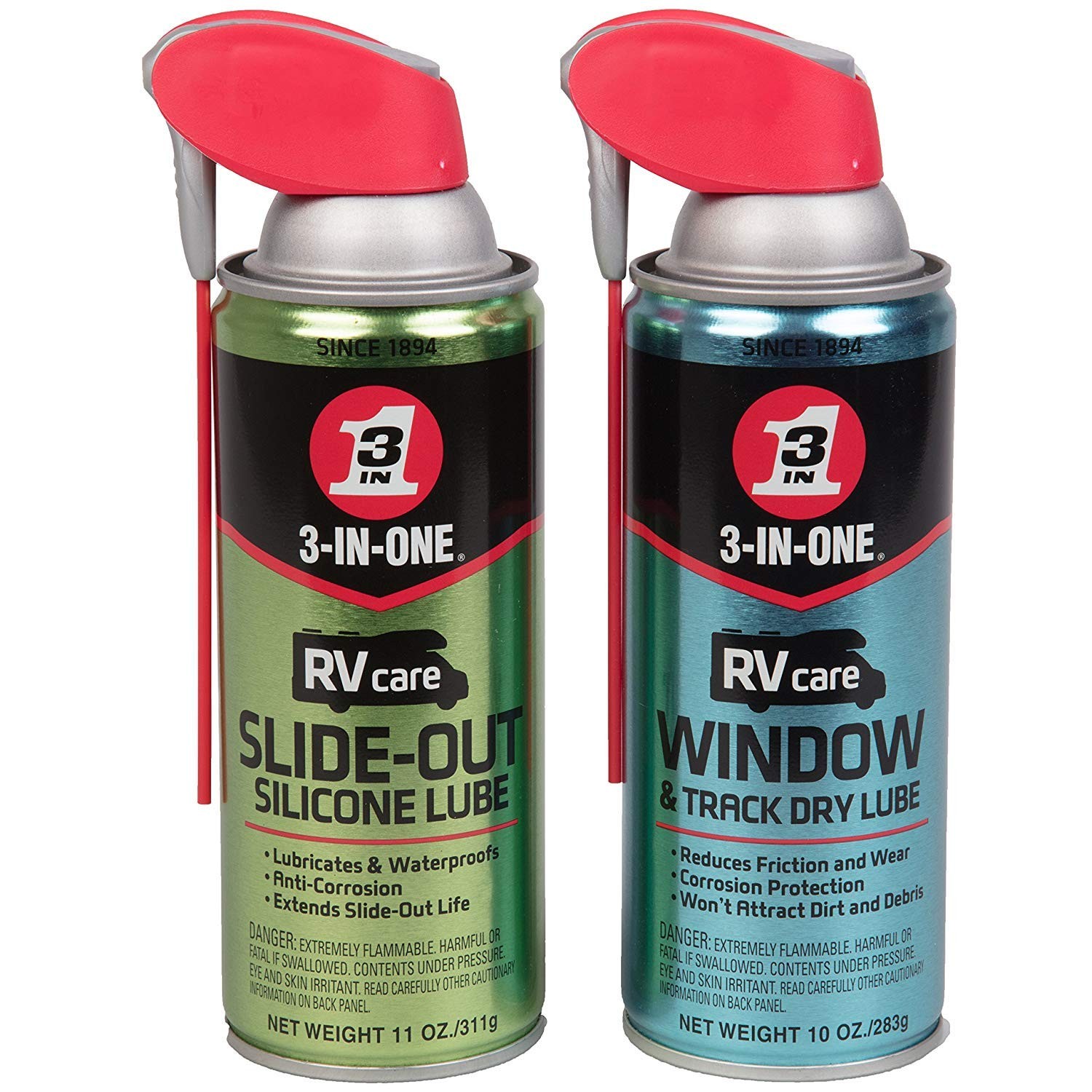 3-IN-ONE RVcare Slide Out Silicone, 11 oz. And RV Care Window & 11 ounces
