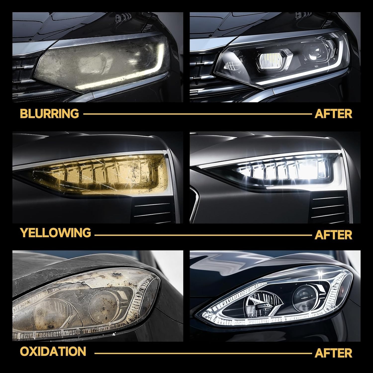 Car Headlight Restore and Cleaner, Removes Dullness, Yellowing and…