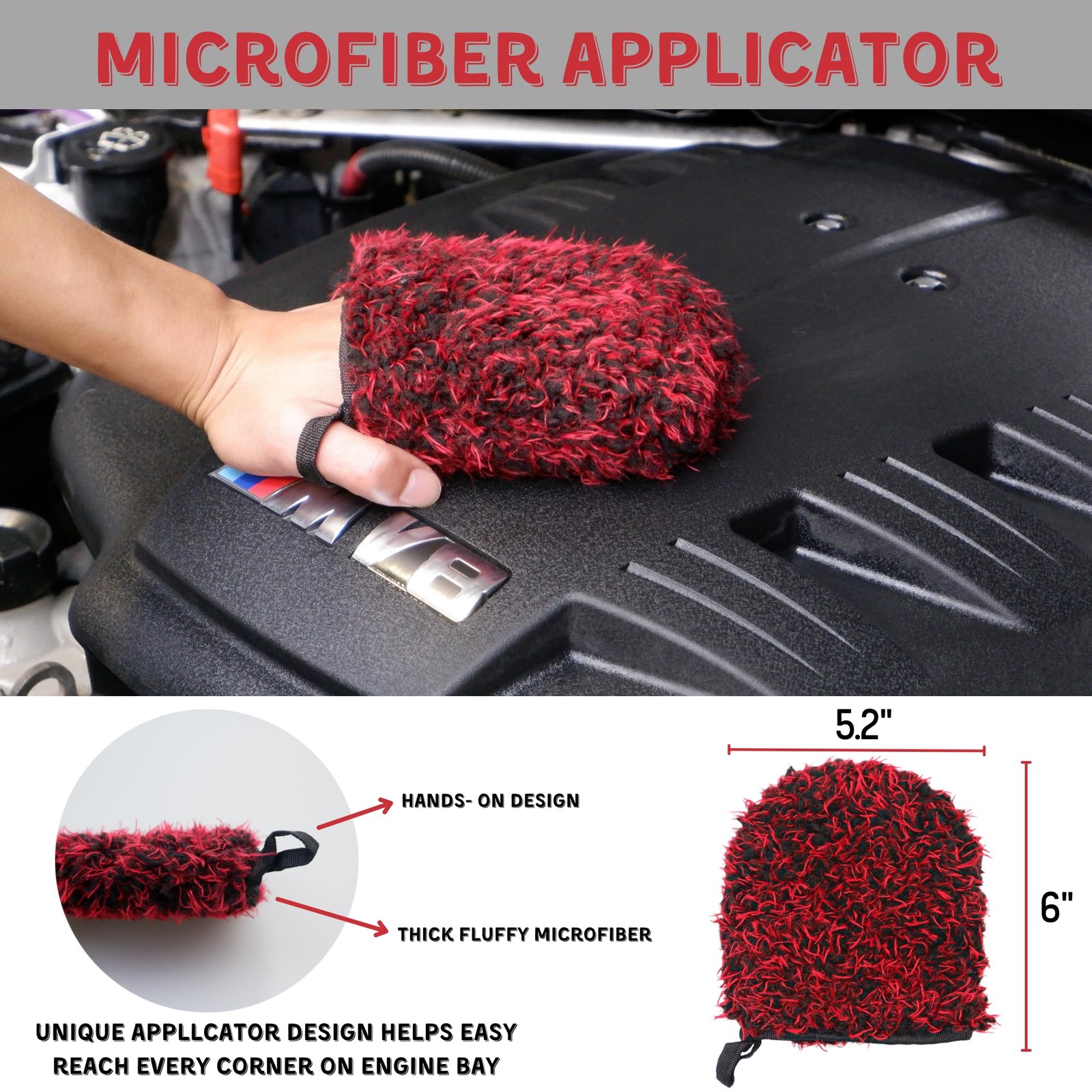 7PACK Car Engine Bay Details Cleaning Kit, Soft-bristled 7 Pack