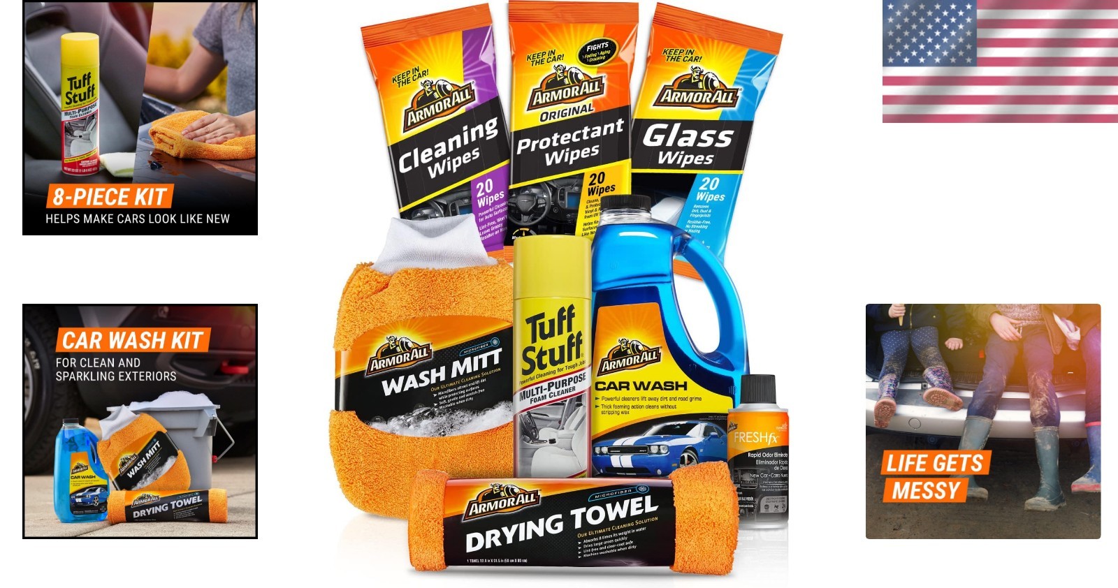 New Car Feel: 8-Piece Cleaner Kit with Protectant Wipes and Air Freshener