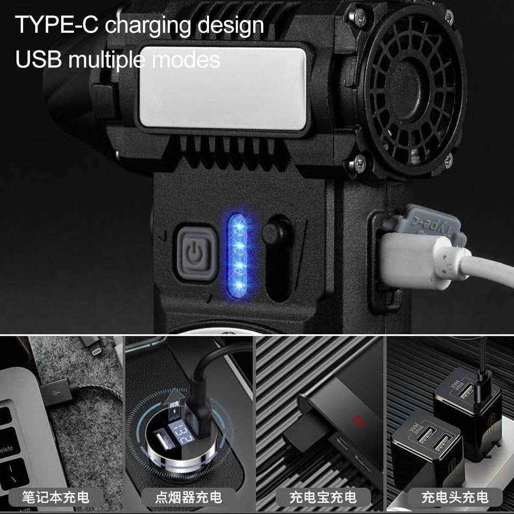 280000RPM Portable Electric Compressed Air Duster Cordless with LED Display 150W