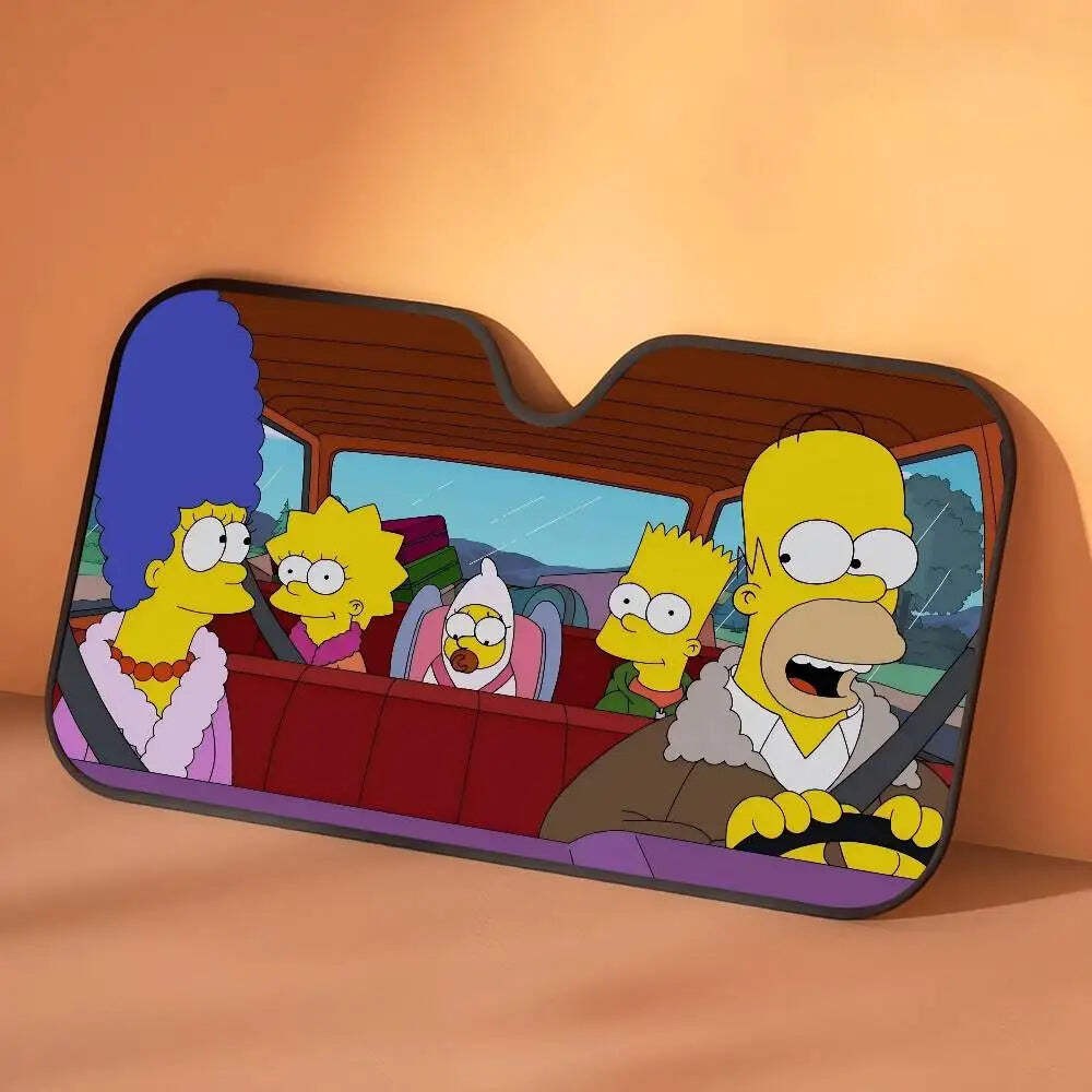 Cartoon The S-Simpsons-es Car SunShade Cartoon Summer Window For Children Adults