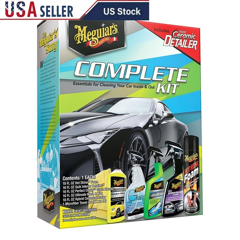 Complete Car Care Kit 6 Piece Detailing Set Interior Exterior Shine Protect New