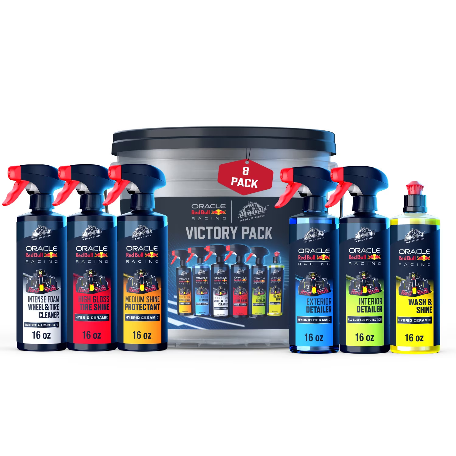 Armor All 8-Piece Car Wash Bucket Detailing Kit Exterior Interior Cleaning Set