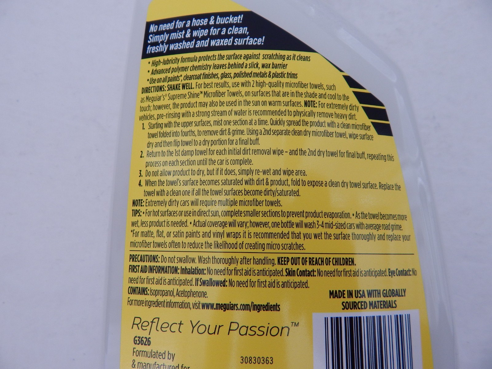 Meguiar’s Ultimate Waterless Wash & Wax: Quick Easy and Scratch-Free New
