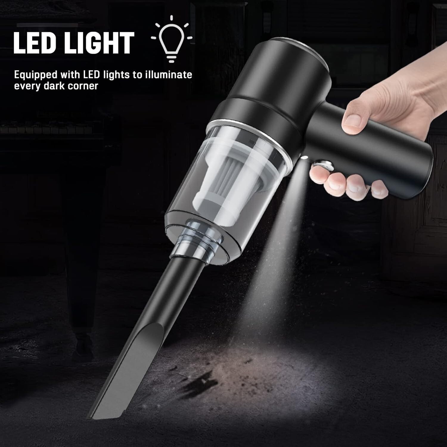 Cordless Handheld Vacuum Cleaner, High Power Rechargeable Mini Portable Vacuum