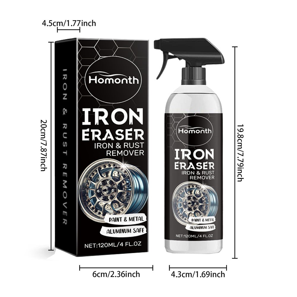 Iron Eraser Rust Remover Spray Car Wheel Paint Brake Dust Fast Cleaner New 2026