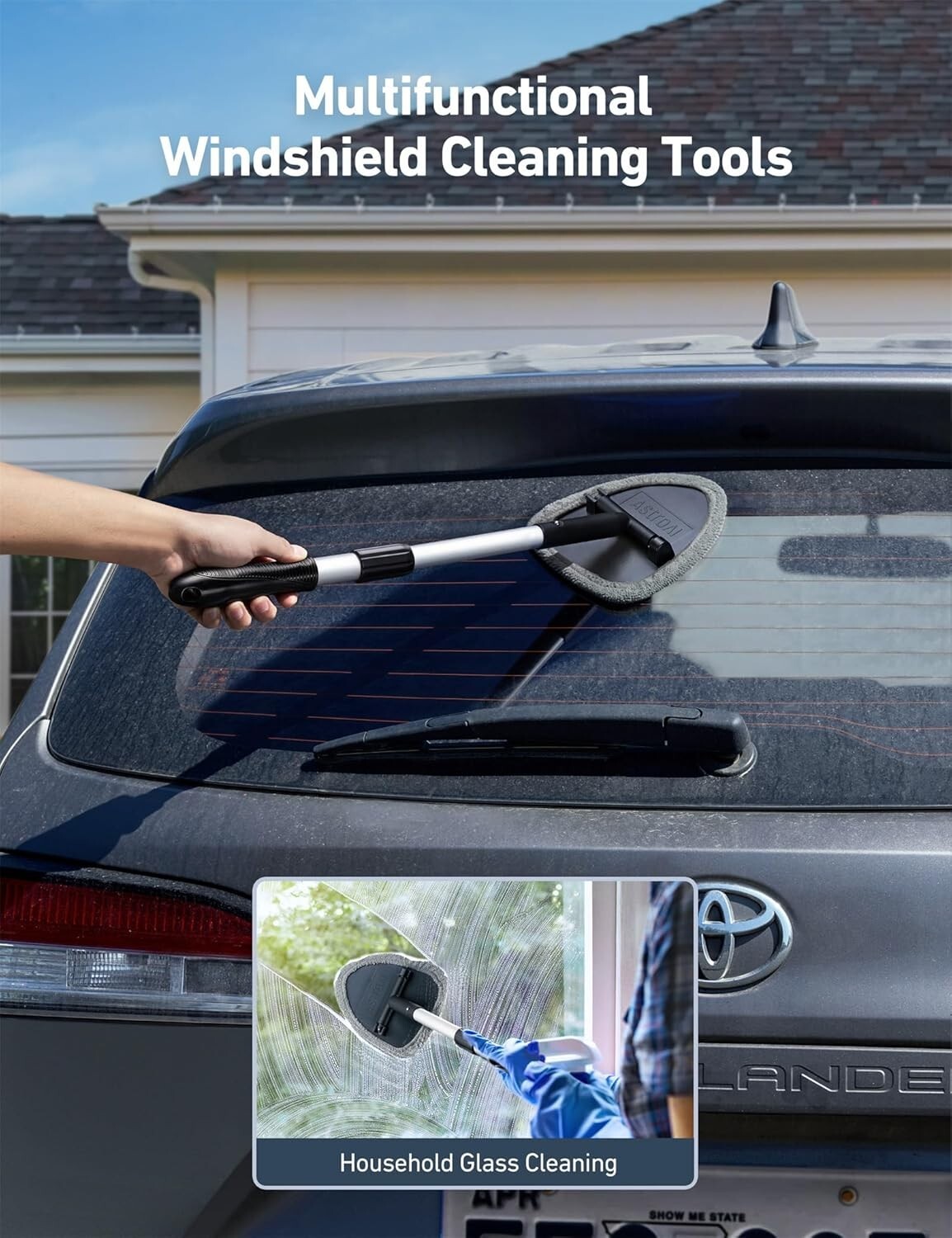 AstroAI 21-in Windshield Cleaner Tool, Car Interior Detailing Cleaning Kit NEW